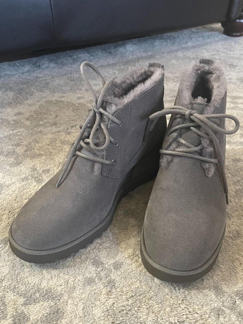 UGGs Lace-up Seyline Wedge Booties - 7